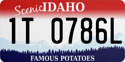 ID license plate 1T0786L