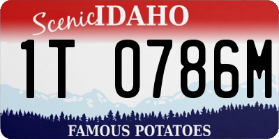ID license plate 1T0786M