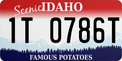 ID license plate 1T0786T