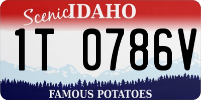 ID license plate 1T0786V