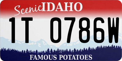 ID license plate 1T0786W