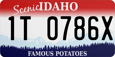 ID license plate 1T0786X