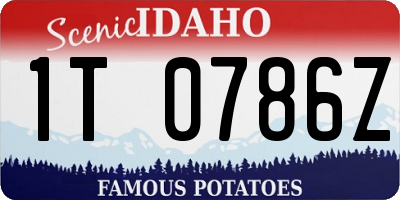 ID license plate 1T0786Z