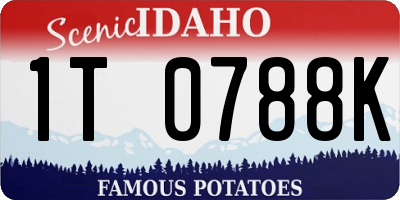 ID license plate 1T0788K