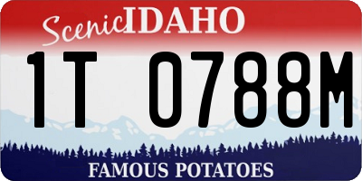 ID license plate 1T0788M