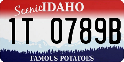 ID license plate 1T0789B