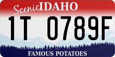 ID license plate 1T0789F