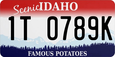 ID license plate 1T0789K