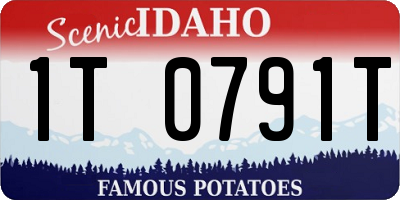 ID license plate 1T0791T