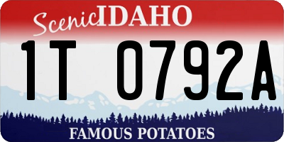 ID license plate 1T0792A