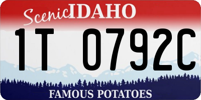 ID license plate 1T0792C