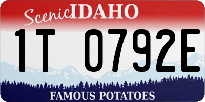 ID license plate 1T0792E
