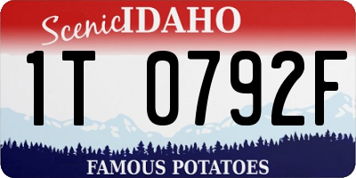 ID license plate 1T0792F