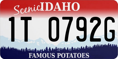 ID license plate 1T0792G