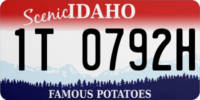 ID license plate 1T0792H