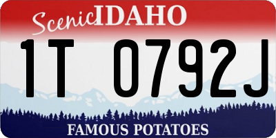 ID license plate 1T0792J