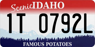 ID license plate 1T0792L
