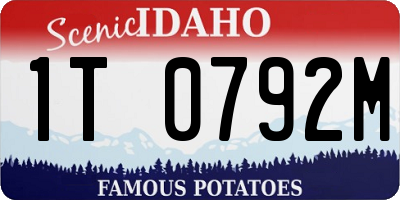 ID license plate 1T0792M