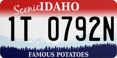 ID license plate 1T0792N