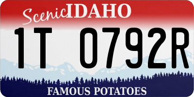 ID license plate 1T0792R