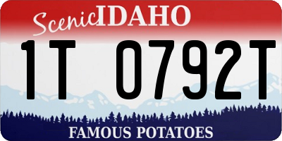 ID license plate 1T0792T