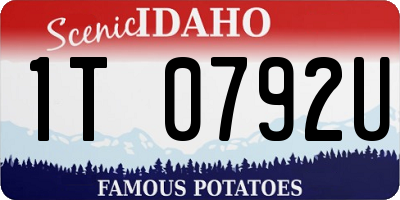 ID license plate 1T0792U