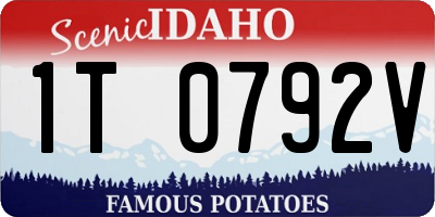 ID license plate 1T0792V