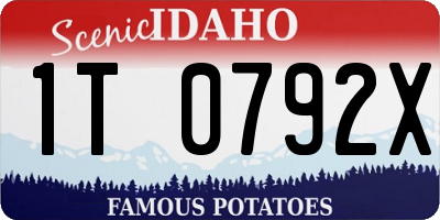 ID license plate 1T0792X