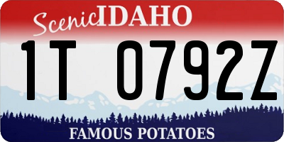 ID license plate 1T0792Z