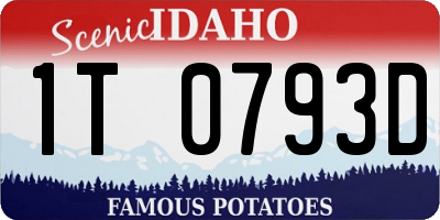 ID license plate 1T0793D