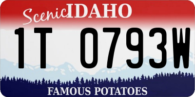 ID license plate 1T0793W