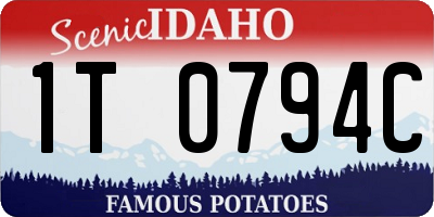 ID license plate 1T0794C