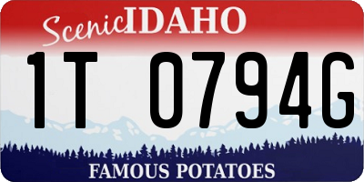 ID license plate 1T0794G