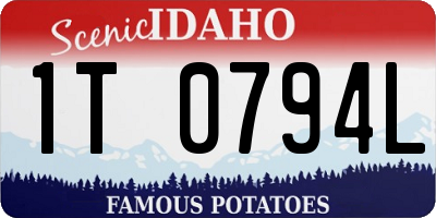 ID license plate 1T0794L