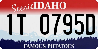 ID license plate 1T0795D