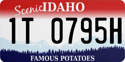 ID license plate 1T0795H