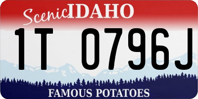 ID license plate 1T0796J
