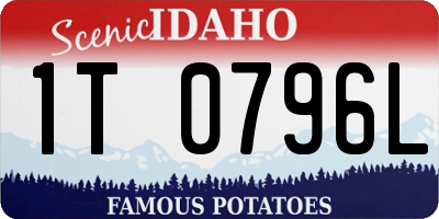 ID license plate 1T0796L