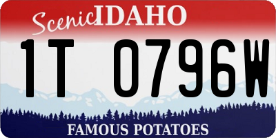 ID license plate 1T0796W