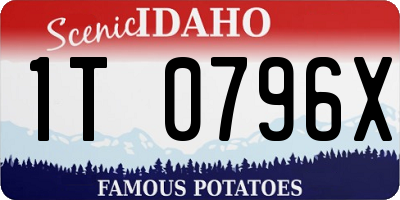 ID license plate 1T0796X