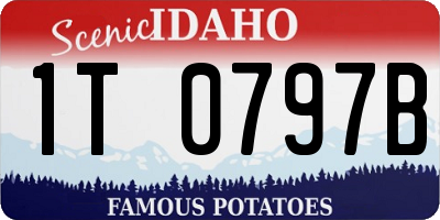 ID license plate 1T0797B