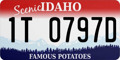 ID license plate 1T0797D