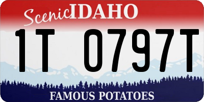 ID license plate 1T0797T