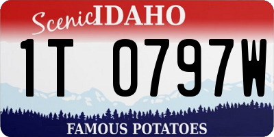 ID license plate 1T0797W