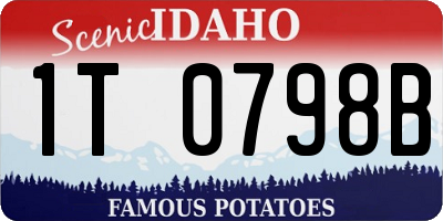 ID license plate 1T0798B