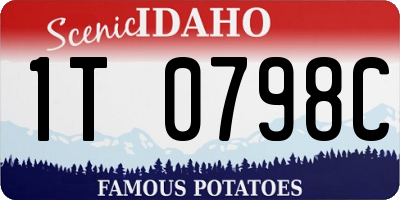 ID license plate 1T0798C