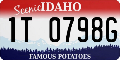 ID license plate 1T0798G