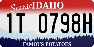 ID license plate 1T0798H