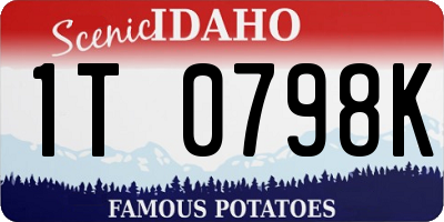 ID license plate 1T0798K