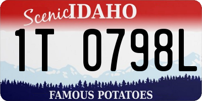 ID license plate 1T0798L